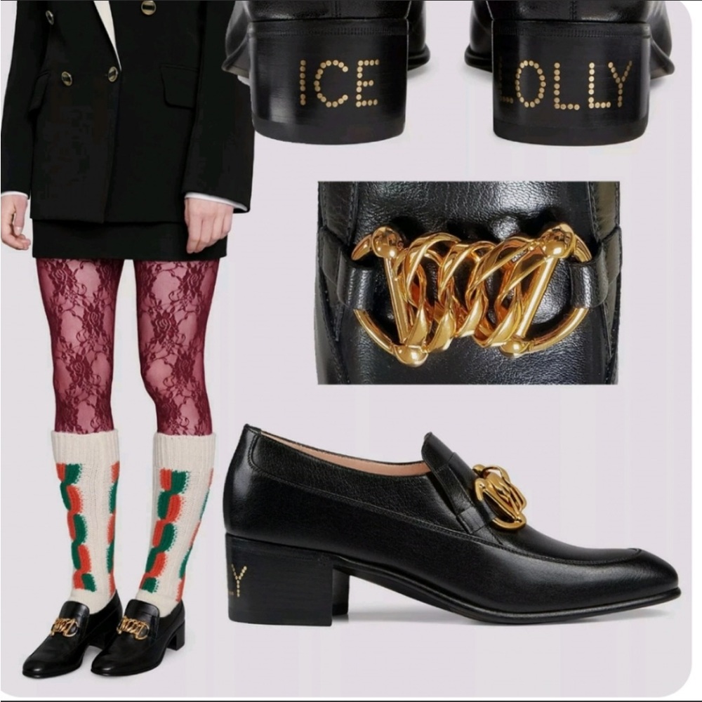Gucci, Heeled Loafers, black, size 37